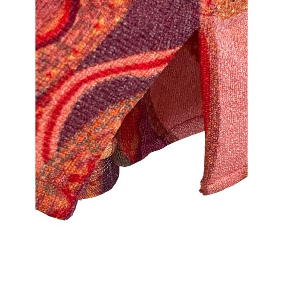 Vtg Silversilk Shirt Cardigan Sweater Mens 3XL Retro Mod Abstract Art To Wear - Picture 7 of 12